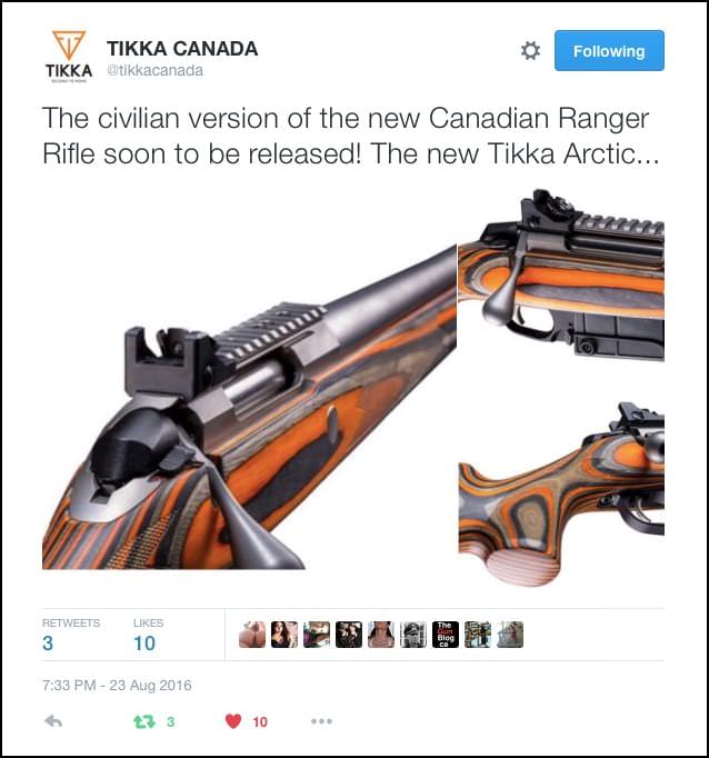 Tikka New Canadian Ranger Rifle Civilian Version