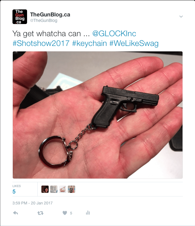 Glock SHOT Show Keychain Tweet