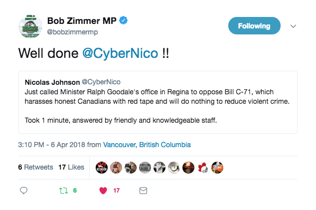 MP Bob Zimmer CyberNico