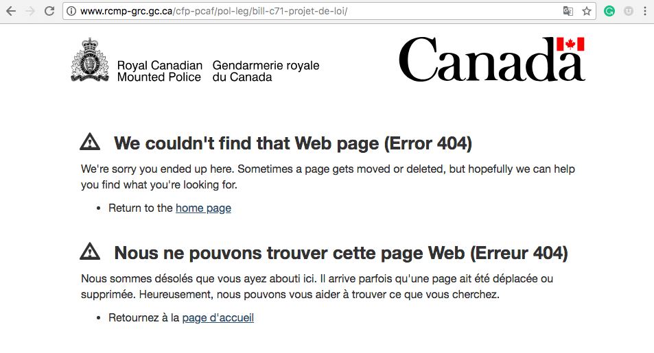 RCMP Bill C-71 Screen Shot 2018-06-21 at 07.12.17