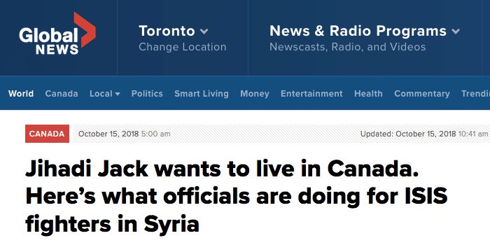 Canada Helps Jihadi Jack Global News