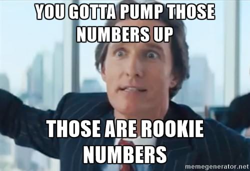 Those Are Rookie Numbers