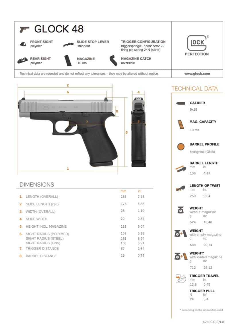 Glock 48 Specs